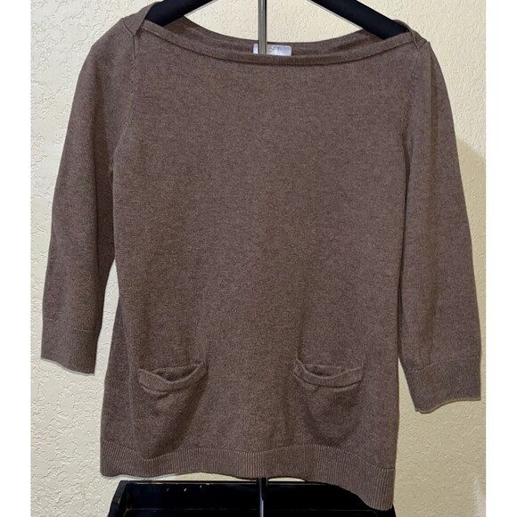 Ann Taylor Loft Women’s Brown Size medium Sweater With Front Pockets. - Picture 4 of 6